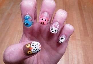 Рисунки животных на ногтях — картинка 19