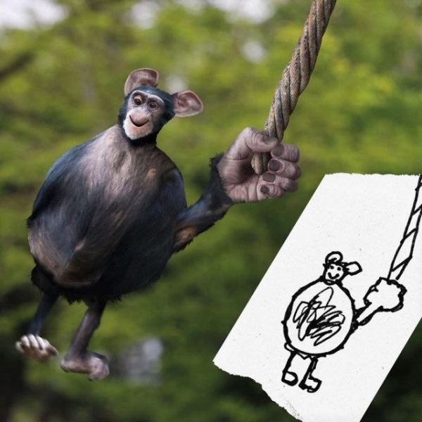 Детские рисунки животных превратились в реалистичных персонажей