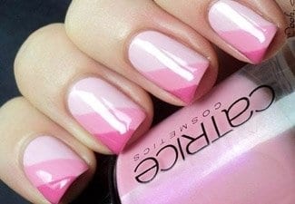 Розовый маникюр на коротких ногтях - фото 22