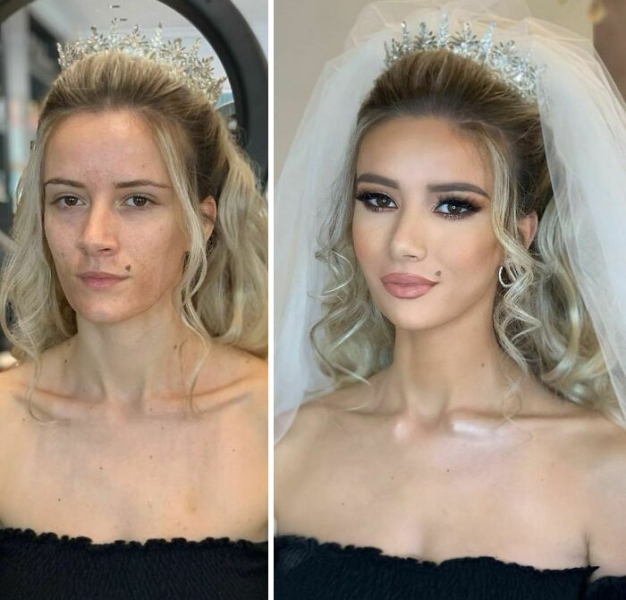 25 невест до и после макияжа, которые попали в руки профессионала и стали похожи на сказочных принцесс