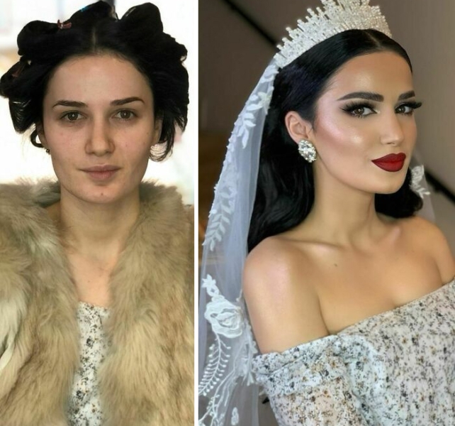 25 невест до и после макияжа, которые попали в руки профессионала и стали похожи на сказочных принцесс